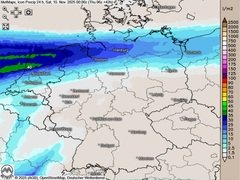Luftmassengrenze baut sich auf
