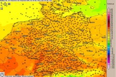 Sonne satt und W&auml;rme-Peak