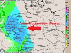 Ab dem Abend Flocken