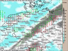 Kaltfront &uuml;berquert Deutschland